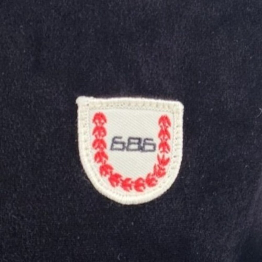 686 Womens Small Jacket Velour Black Zipper Track Track Logo - Picture 3 of 9